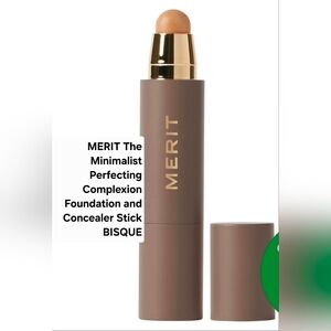 MERIT The Minimalist Perfecting Complexion Foundation and Concealer Stick BISQUE